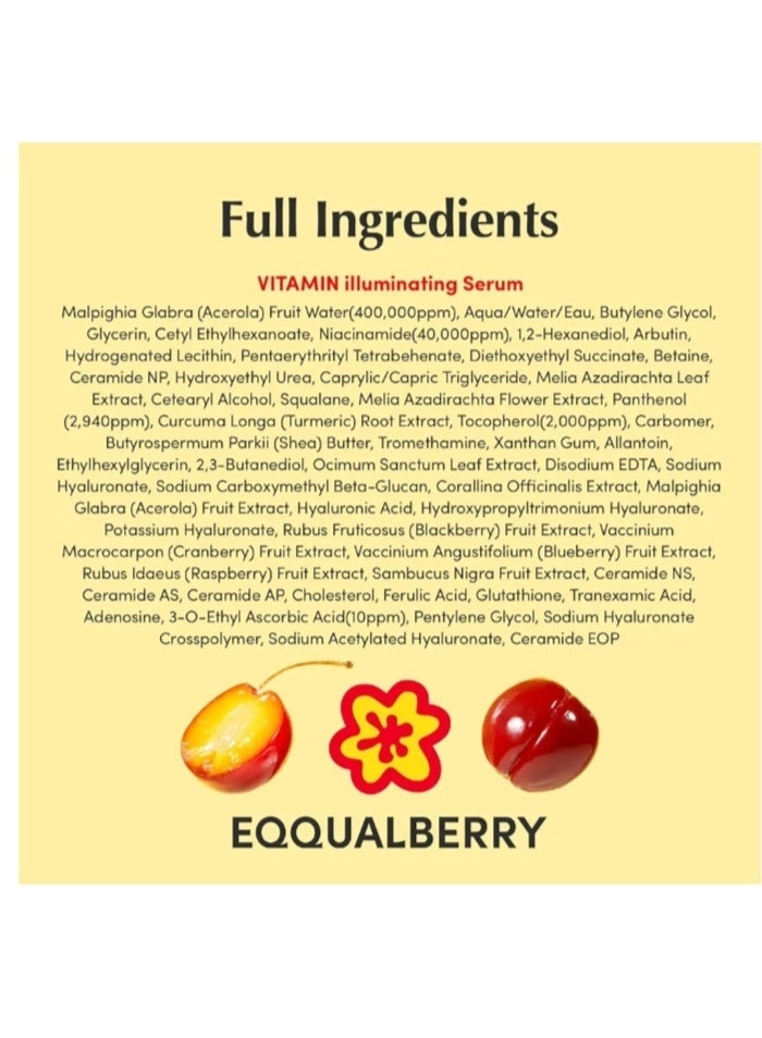 eqqualberry Vitamin Illuminating Serum – Brightening Vitamin C Serum with Niacinamide | Strengthens skin barrier | Hydrates using Ceramide and Hyaluronic Acid, 1.01oz / 30ml - Image 4